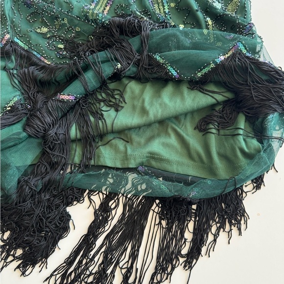 Metme 1920s Flapper Dress Sequins Art Deco Fringed Sleeveless Gatsby Size L - Picture 8 of 9